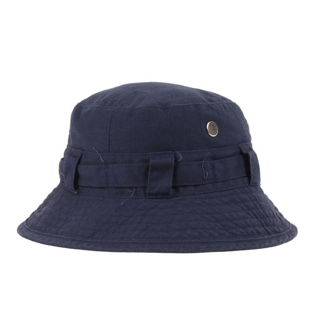 FINESSE フィネス ハット / 90s コットンツイル リバーシブル ジャングルハット / ネイビー ライトブルー 紺 / 90年代 アーカイブ / ブランド 帽子【メンズ】【中古】【K4477】