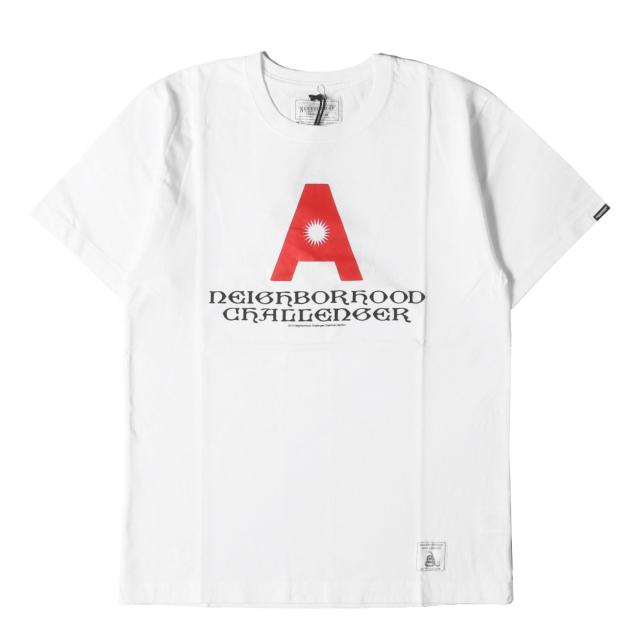NEIGHBORHOOD ネイバーフッド Tシャツ サイズ:M / CHALLENGER グラフィック クルーネック Tシャツ (NHCH.2 / C-TEE. SS) / ホワイト 白 / トップス カットソー 半袖 / コラボ【メンズ】【K4478】