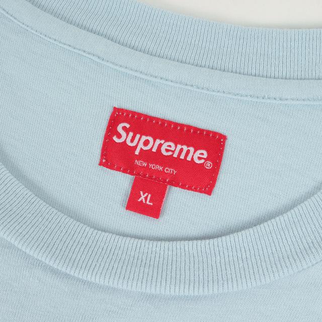 Supreme シュプリーム Tシャツ サイズ:XL / 22SS ハンドスタイルロゴ刺繍 ウォッシュド Tシャツ (Washed Handstyle S/S Top) / ブルー / トップス カットソー 半袖【メンズ】【中古】【美品】【K4479】