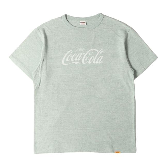 STANDARD CALIFORNIA スタンダードカリフォルニア Tシャツ サイズ:L / 24SS COCA COLA グラフィック ロゴ バインダーネック Tシャツ (COCA COLA × SD 88/12 LOGO T) / ヘザーグリーン / トップス カットソー 半袖【メンズ】【中古】【美品】【K4479】