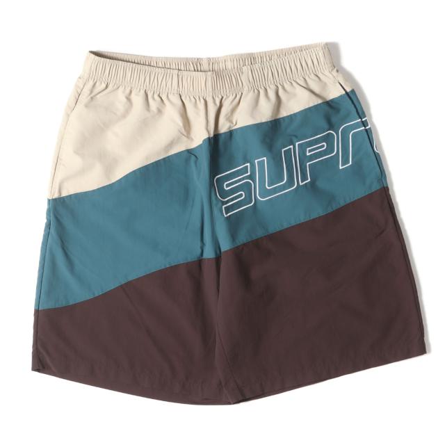 Supreme シュプリーム パンツ サイズ:M / 24SS ロゴ刺繍 3トーン ナイロン ショーツ (Curve Nylon Short) / ブラウン / ボトムス ショートパンツ ズボン【メンズ】【中古】【美品】【K4480】