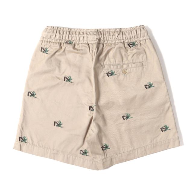Palm Angels パーム エンジェルス パンツ サイズ:48 / 22SS パームツリー柄 ツイル イージーショーツ (Shorts With Embroidery) / ベージュ / ボトムス ショートパンツ ズボン【メンズ】【中古】【美品】【K4480】 Palm Angels パーム エンジェルス パンツ サイズ:48 / 22SS パーム