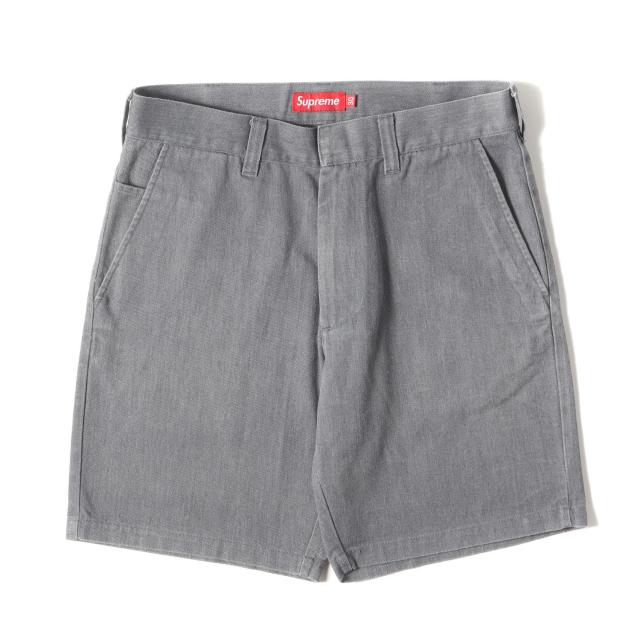 Supreme シュプリーム パンツ サイズ:30 / T/Cツイル ワーク ショーツ (Work Short) / グレー / ボトムス ショートパンツ ズボン【メンズ】【中古】【K4480】