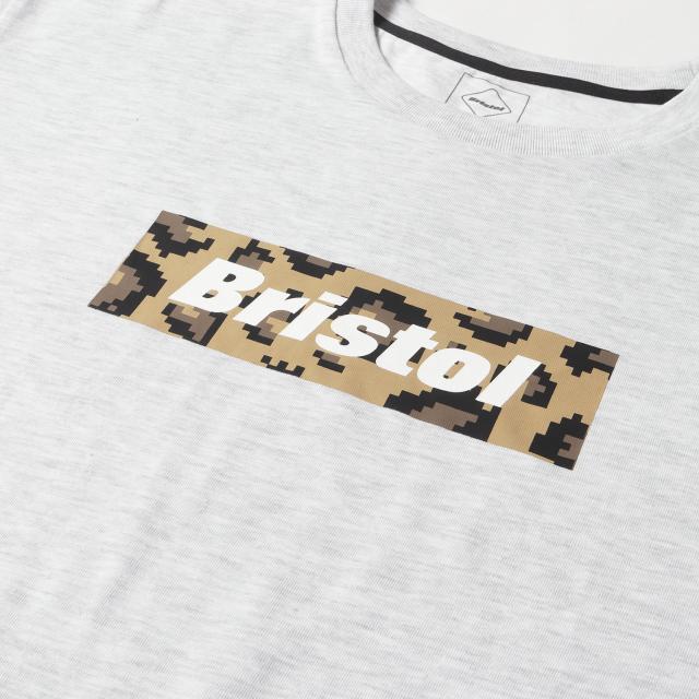 F.C.Real Bristol エフシーレアルブリストル Tシャツ サイズ:XL / 23SS デジタル レオパード BOXロゴ クルーネック Tシャツ (BOX LOGO TEE) / グレー / トップス カットソー 半袖【メンズ】【中古】【美品】【K4481】
