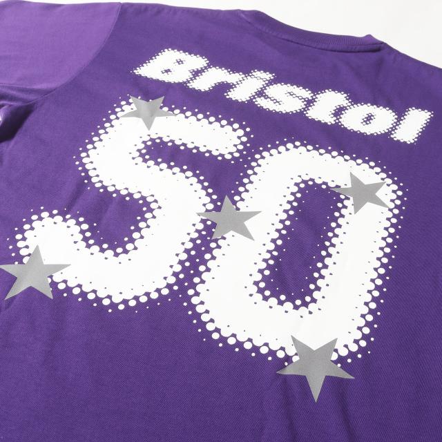 F.C.Real Bristol エフシーレアルブリストル Tシャツ サイズ:S / 23AW ナンバリングロゴ クルーネック Tシャツ (50 LETTERED EMBLEM TEE) / パープル / トップス カットソー 半袖【メンズ】【中古】【K4481】
