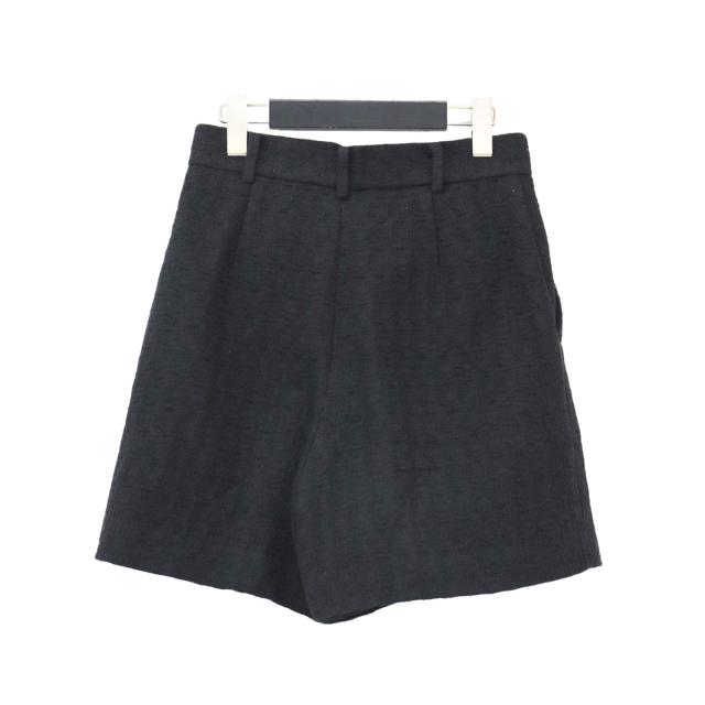 DRESSTERIOR ドレステリア パンツ ブラック 黒 サイズ:36(S) / ロービングツィード ショートパンツ / ハイライズ コットン リネン / ボトムス ズボン ショーツ ハーフパンツ【レディース】【中古】【K4481】 DRESSTERIOR ドレステリア パンツ ブラック 黒 サイズ:36(S
