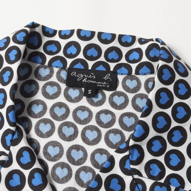 agnes b. アニエスベー シャツ サイズ:S / 24SS ハート柄 オープン