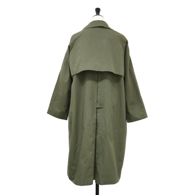 ヤエカyaeca ステンカラーコートロングカーキーSサイズ