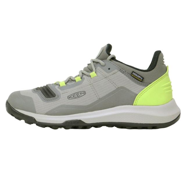 KEEN キーン スニーカー グレー イエロー サイズ:US7.5(24.5cm) / テンポフレックス ウォータープルーフ / TEMPO FLEX WP / トレッキングシューズ / ローカット レースアップ スニーカー シューズ 靴【レディース】【中古】【K4485】