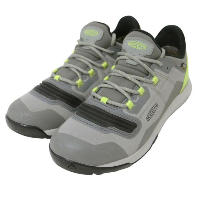 KEEN キーン スニーカー グレー イエロー サイズ:US7.5(24.5cm) / テンポフレックス ウォータープルーフ / TEMPO FLEX WP / トレッキングシューズ / ローカット レースアップ スニーカー シューズ 靴【レディース】【中古】【K4485】