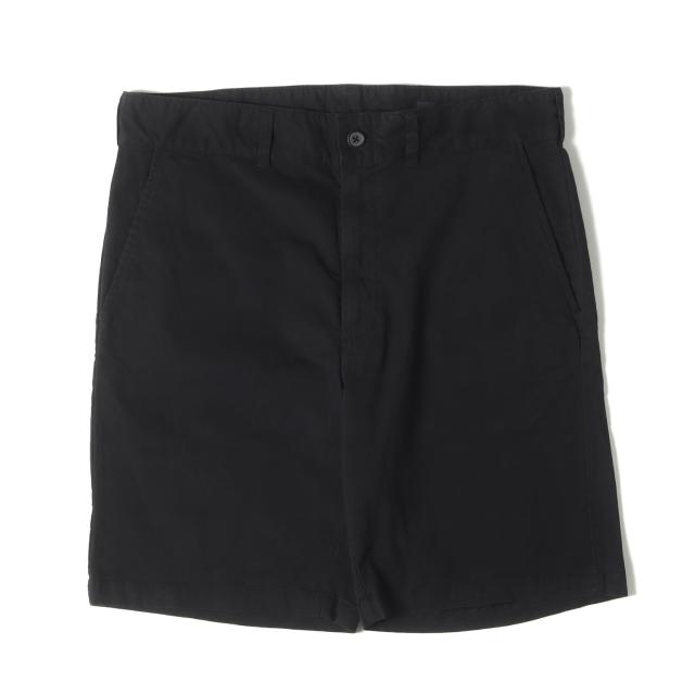 Ron Herman ロンハーマン パンツ サイズ:L / ストレッチ ピーチスキン チノ ショート パンツ (3520600068) / UTILITY TROUSERS / ブラック 黒 / ボトムス ショーツ ズボン【メンズ】【中古】【K4486】