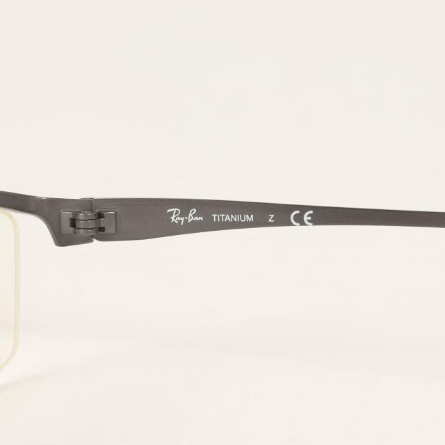 Ray Ban レイバン チタニウムフレーム ハーフリム サングラス (RB8723D 1026) ポリッシュ / ガンメタルフレーム クリアレンズ / 55□18-145 / ブランド 眼鏡【メンズ】【中古】【K4487】_2