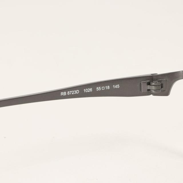 Ray Ban レイバン チタニウムフレーム ハーフリム サングラス (RB8723D 1026) ポリッシュ / ガンメタルフレーム クリアレンズ / 55□18-145 / ブランド 眼鏡【メンズ】【中古】【K4487】_3