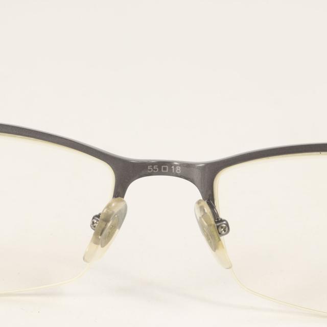 Ray Ban レイバン チタニウムフレーム ハーフリム サングラス (RB8723D 1026) ポリッシュ / ガンメタルフレーム クリアレンズ / 55□18-145 / ブランド 眼鏡【メンズ】【中古】【K4487】_4