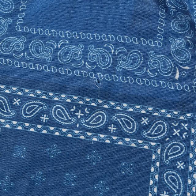 CHALLENGER チャレンジャー パンツ サイズ:L / 22SS バンダナ パッチワークプリント ショート パンツ (BANDANA SHORTS) / ネイビー 紺 / ボトムス ショーツ【メンズ】【中古】【美品】【K4489】 CHALLENGER チャレンジャー パンツ サイズ:L / 22SS バンダナ パッチ