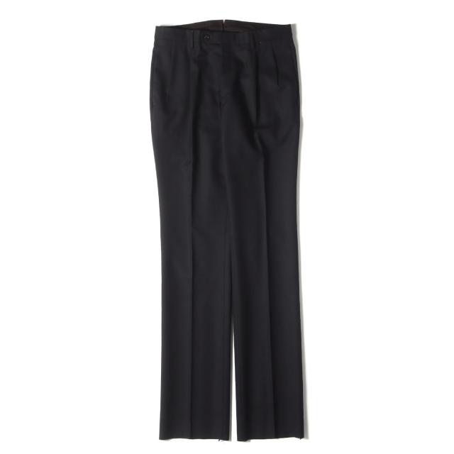 UNITED ARROWS ユナイテッドアローズ パンツ サイズ:48 / 23SS ツータック ブリティッシュウール トラウザー スラックス パンツ (Trousers 1121-161-2890) / ブラック 黒 / ボトムス ズボン【メンズ】【K4489】