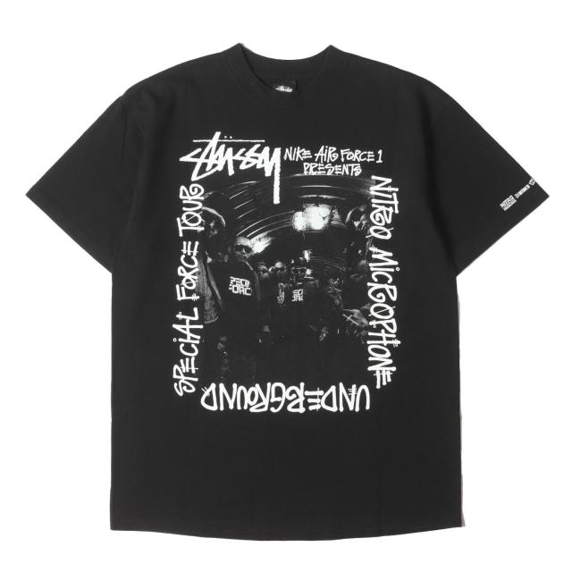 STUSSY ステューシー Tシャツ サイズ:M / 00s NITRO MICROPHONE UNDERGROUND SPECIAL FORCE TOUR クルーネック Tシャツ / ブラック 黒 / トップス カットソー 半袖 / 00年代 アーカイブ【メンズ】【中古】【美品】【K4491】