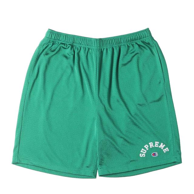 Supreme シュプリーム パンツ サイズ:M / 24AW Champion メッシュジャージ ショーツ (Mesh Short) / グリーン / チャンピオン コラボ 別注 / ボトムス ショートパンツ【メンズ】【中古】【美品】【K4493】