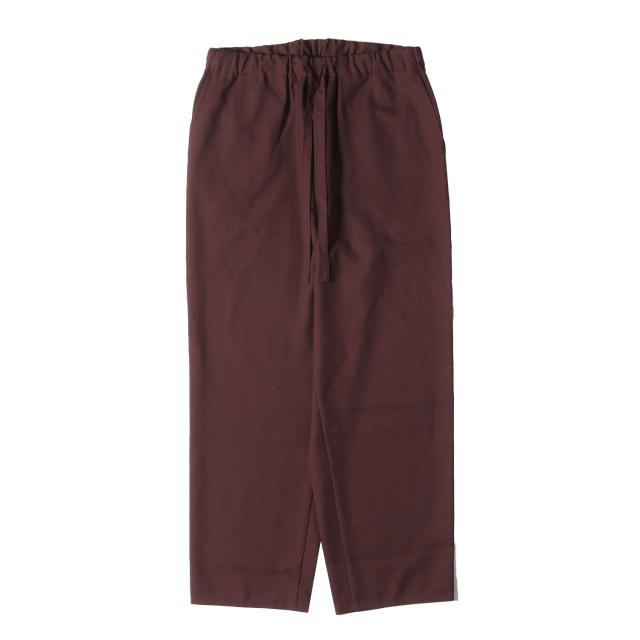 YLEVE イレーヴ  パンツ サイズ:2 サマー トロピカル ウール イージーパンツ トラウザー ボルドー 日本製 ボトムス ズボン【メンズ】【中古】【K4215】