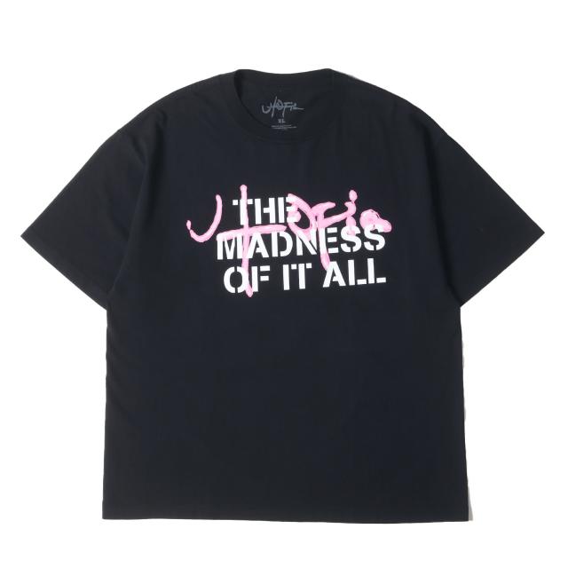 Travis Scott トラヴィス・スコット Tシャツ サイズ:XL / 23SS SAINT MICHAEL UTOPIA グラフィック オーバーサイズ クルーネック Tシャツ / ブラック 黒 / トップス カットソー 半袖 / コラボ【メンズ】【中古】【美品】【K4496】