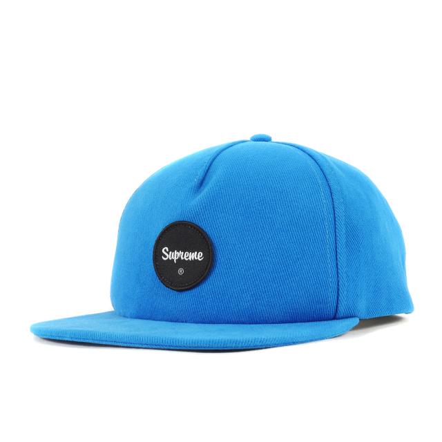 Supreme シュプリーム キャップ 24SS ロゴパッチ ツイル 5パネルキャップ Twill Patch 5-Panel ブライトブルー 帽子 スナップバック【メンズ】【K4216】