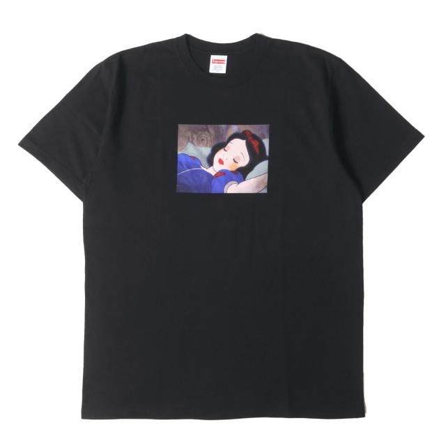 Supreme シュプリーム Tシャツ サイズ:L / 24AW Disney 白雪姫 クルーネック Tシャツ ( White Tee) / ブラック 黒 / トップス カットソー 半袖 / コラボ【メンズ】【中古】【美品】【K4498】