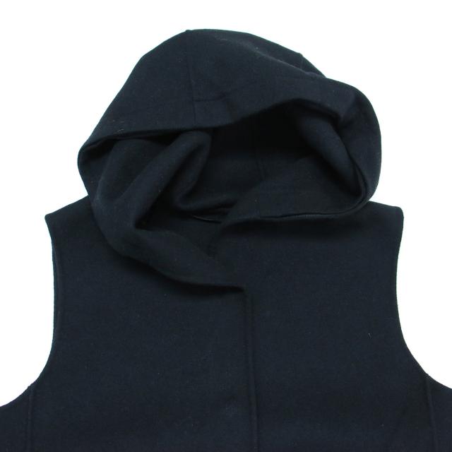 S Max Mara エス マックスマーラ ベスト ブラック 黒 サイズ:38(S) / ウール フード付き ロング ベスト / CUCITO A MANO ジレ Iライン / トップス【レディース】【中古】【K4497】
