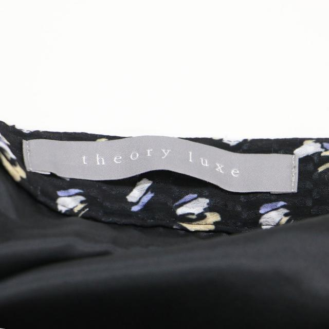 theory luxe セオリーリュクス スカート ブラック 黒 サイズ:38(M) / フラワーモチーフ ロングスカート / ミディ丈 ジャガード プリント アシンメトリー ヘム シフォン サイドジップ / ボトムス / 日本製【レディース】【中古】【K4497】_2