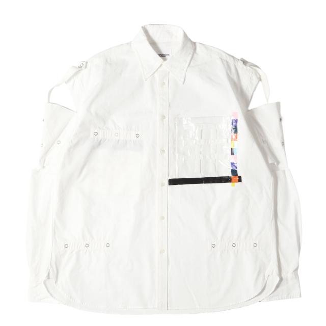 TAKAHIROMIYASHITA The Soloist. タカヒロミヤシタ ザ ソロイスト シャツ サイズ:44 / 22SS ショルダーカッティングシャツ (0001SS22) / ホワイト 白 / 日本製 / トップス カジュアルシャツ 長袖【メンズ】【中古】【K4469】