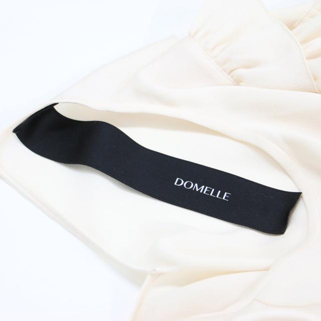 DOMELLE ドメル シャツ ブラウス ラッフルスリーブ 黒 フリル M