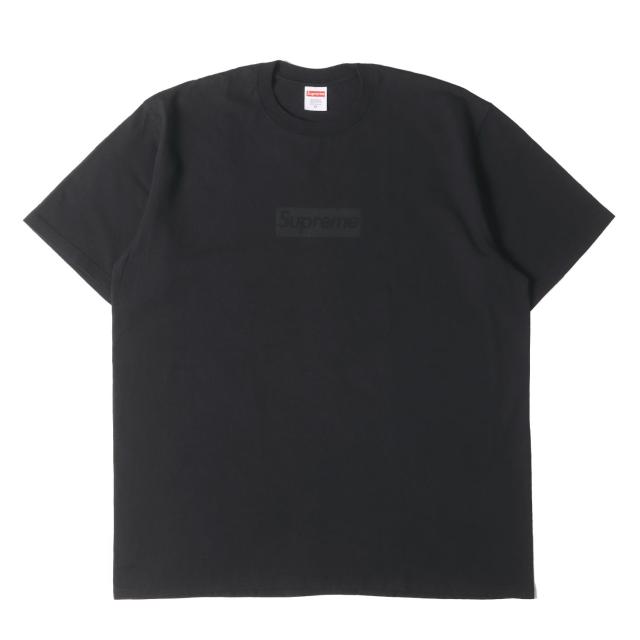 Supreme シュプリーム Tシャツ サイズ:XL / 23SS トーナルBOXロゴ クルーネック Tシャツ (Tonal Box Logo Tee) / ブラック 黒 / トップス カットソー 半袖【メンズ】【中古】【美品】【K4501】