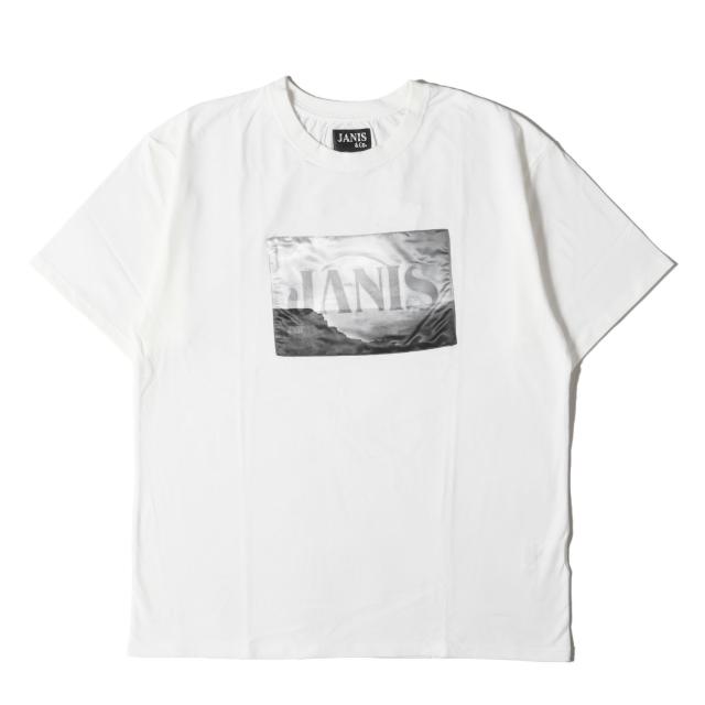 JANIS & CO ジャニスアンドカンパニー Tシャツ サイズ:L / 22SS フォトパッチ ストレッチ クルーネック Tシャツ (#Horizonte) / ホワイト 白 / トップス カットソー 半袖【メンズ】【K4501】
