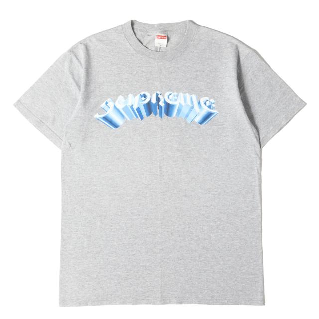 Supreme シュプリーム Tシャツ サイズ:M / 90s 3Dロゴ クルーネック Tシャツ / ヘザーグレー / トップス カットソー 半袖【メンズ】【中古】【K4502】