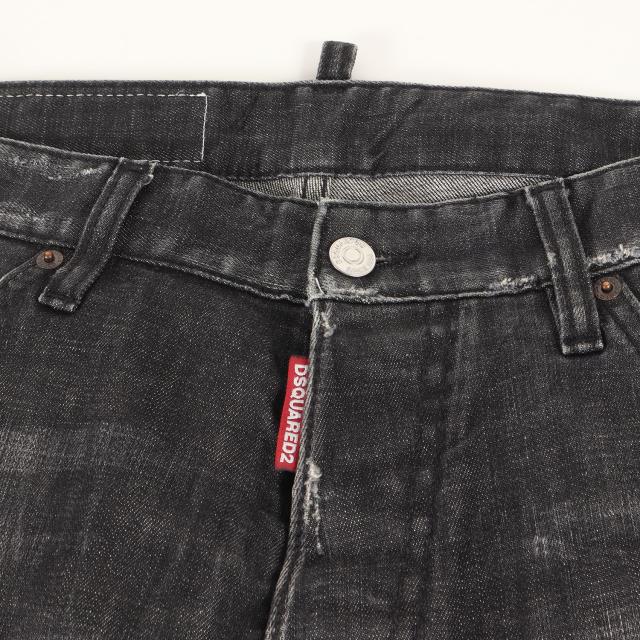 DSQUARED2 ディースクエアード パンツ サイズ:48 / 20SS ダメージ加工 ストレッチ スリム テーパード デニムパンツ (COOL GUY JEAN) / ブラック 黒 / ボトムス ジーンズ ジーパン【メンズ】【中古】【K4502】 DSQUARED2 ブラックデニムパンツ 48 DSQUARED2 ディースクエアード