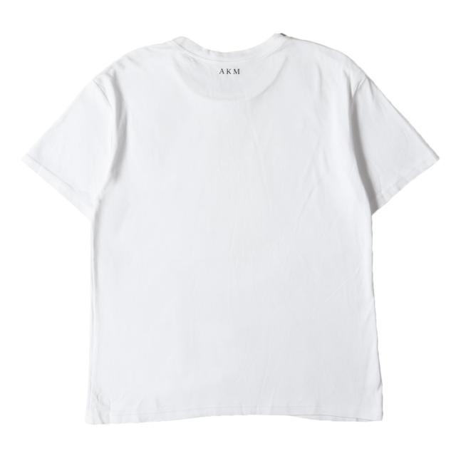 AKM エイケイエム Tシャツ サイズ:L / 23SS バック ロゴ プラチナム スムース Tシャツ (SUVIN PLATINUM SMOOTH S/S CREW-NECK) / ホワイト 白 / トップス カットソー 半袖【メンズ】【中古】【美品】【K4502】