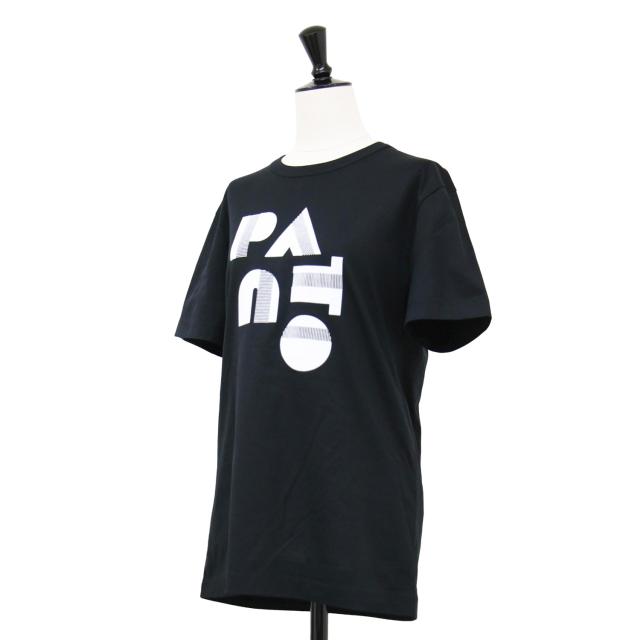 PATOU パトゥ Tシャツ ブラック 黒 サイズ:XS / 24秋冬 オーガニックコットン アールデコ Tシャツ / カットソー 半袖 ショートスリーブ クルーネック ロゴ ユニセックス / トップス【レディース】【K4502】 PATOU パトゥ Tシャツ ブラック 黒 サイズ:XS / 24秋冬 オーガニック