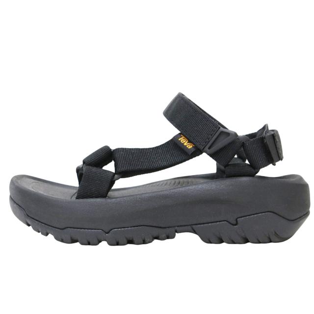 Teva テバ サンダル ブラック 黒 サイズ:US6(23.0cm) / ハリケーン XLT2 アンプソール 1131270 / HURRICANE AMPSOLE / サンダル ボリュームソール ベルクロ ベルト / シューズ 靴【レディース】【中古】【K4503】