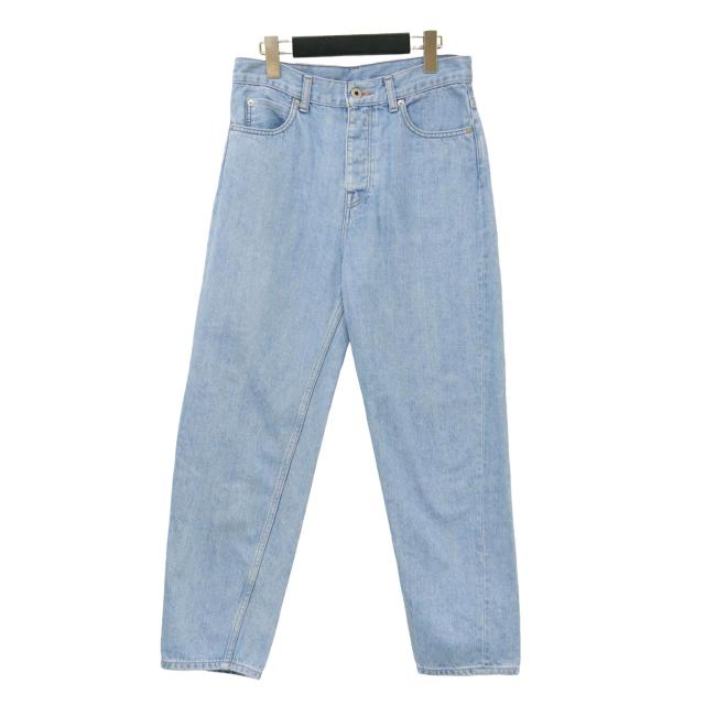 GALERIE VIE ギャルリー ヴィー パンツ ライトブルー サイズ:36(9号) / 23秋冬 セルヴィッチ デニム テーパード パンツ / ハイウエスト 5ポケット コットン / 日本製 / ボトムス ジーンズ ジーパン【レディース】【中古】【K4503】 GALERIE VIE ギャルリー ヴィー パンツ ライトブルー サイズ:36(9号