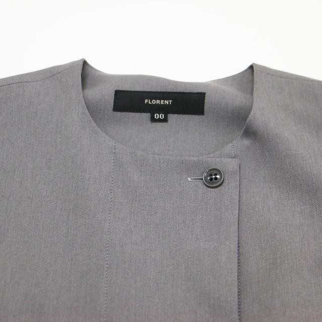 FLORENT フローレント ベスト グレー サイズ:00(S) / 23秋冬 ツイル ストレッチ ベスト / TWILL STRETCH VEST / ジレ ノーカラー クルーネック ベルト付き / トップス / 日本製【レディース】【中古】【美品】【K4507】_4