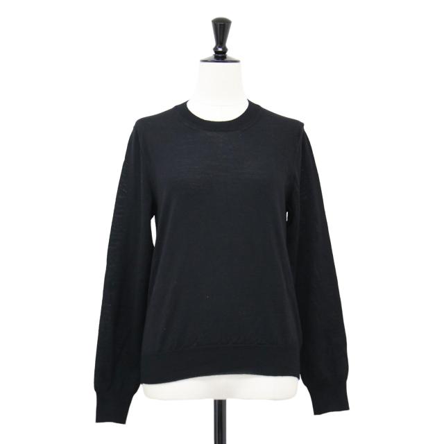 COMME des GARCONS コムデギャルソン ニット サイズ:M / ウール クルーネック ニット / プルオーバー 長袖 ハイゲージ AD2005 / ブラック 黒 / トップス セーター【レディース】【中古】【K4507】
