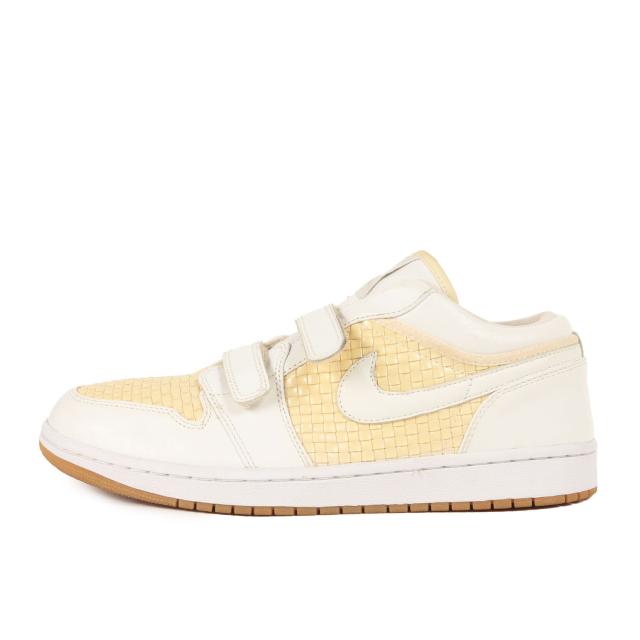 NIKE ナイキ サイズ:29.0cm / AIR JORDAN 1 VELCRO PREMR LOW WOVEN (344521-101) / エアジョーダン1 ベルクロ ロー ウーブン / ホワイト メタリックプラチナ / US11 / ローカット スニーカー シューズ 靴【メンズ】【中古】【K4509】