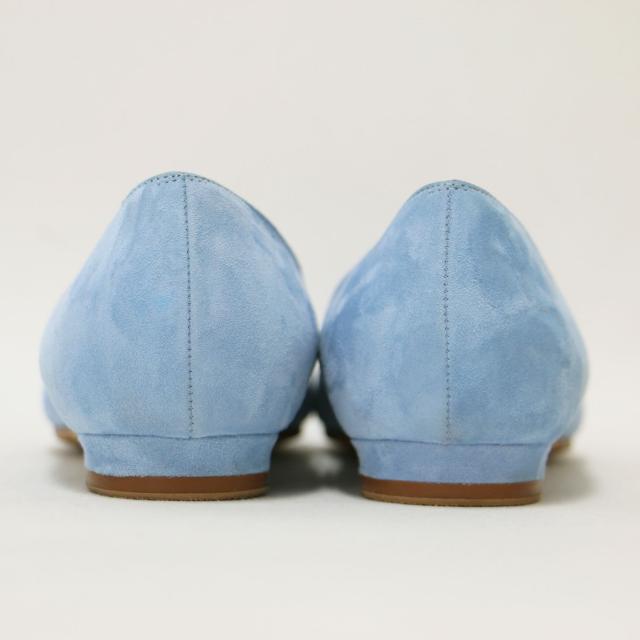 MANOLO BLAHNIK マノロブラニク パンプス ライトブルー サイズ:35.5(22.5cm) / スエード フラット パンプス / BBFLAT / ポインテッドトゥ / レザー / イタリア製 / ブランド シューズ 靴【レディース】【中古】【K4509】