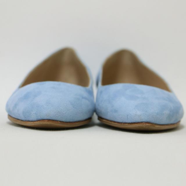 MANOLO BLAHNIK マノロブラニク パンプス ライトブルー サイズ:35.5(22.5cm) / スエード フラット パンプス / BBFLAT / ポインテッドトゥ / レザー / イタリア製 / ブランド シューズ 靴【レディース】【中古】【K4509】