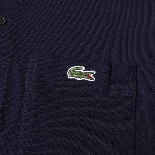 LACOSTE ラコステ ポロシャツ サイズ:US S / ワンポイント ワニワッペン 刺繍 ポケット ピケ ポロシャツ (80s リバイバル ポケット ポロシャツ PH036EL) / CLASSIC FIT / MADE IN JAPAN / ネイビー 紺 / トップス 半袖【メンズ】【中古】【美品】【K4510】_3