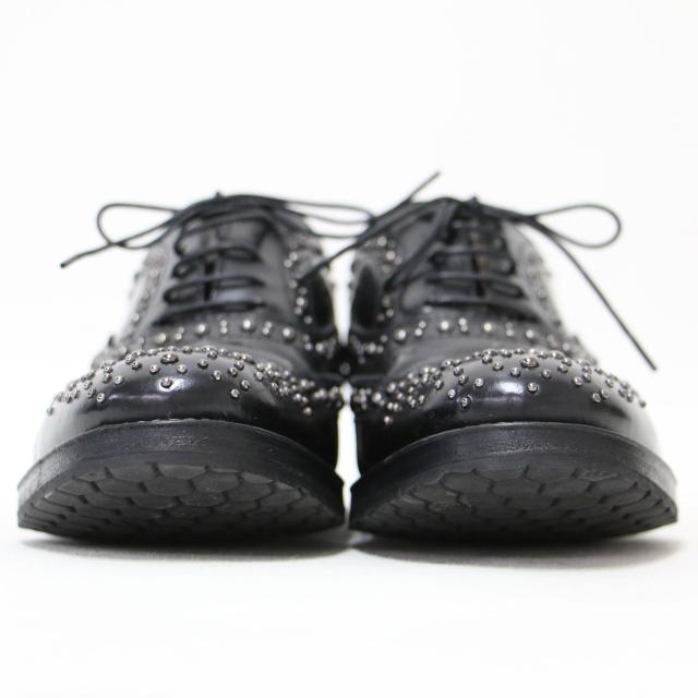 Churchs チャーチ シューズ ブラック サイズ:35.5(22.5cm) / バーウッド メット ウィングチップ レースアップ シューズ / BURWOOD MET ドレスシューズ スタッズ付き カーフレザー 【レディース】【中古】【K4510】