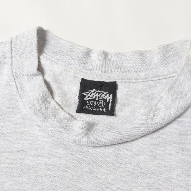 STUSSY ステューシー Tシャツ サイズ:M / 80s OLD STUSSY 黒タグ オールドフォト クルーネック Tシャツ (USA製 / REMIXED CLASICS) / アッシュグレー / トップス カットソー 半袖 / 80年代 ヴィンテージ 古着【メンズ】【中古】【K4512】_2