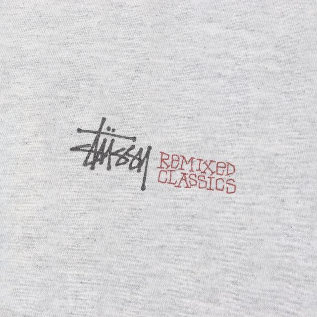 STUSSY ステューシー Tシャツ サイズ:M / 80s OLD STUSSY 黒タグ オールドフォト クルーネック Tシャツ (USA製 / REMIXED CLASICS) / アッシュグレー / トップス カットソー 半袖 / 80年代 ヴィンテージ 古着【メンズ】【中古】【K4512】_3