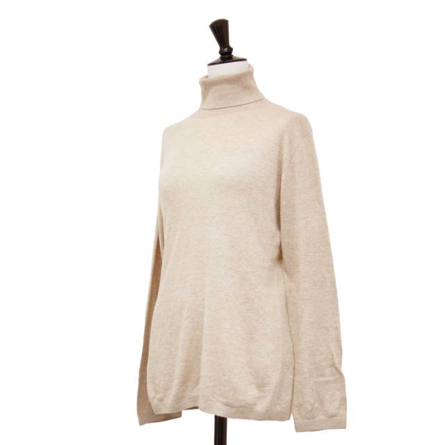 45R フォーティファイブ・アール ニット ベージュ サイズ:1(S) / ホール超ガーゼの45色908タートル / ニット プルオーバー 長袖 ロングスリーブ コットン / 日本製 / トップス セーター【レディース】【中古】【K4512】 45R フォーティファイブ・アール ニット ベージュ サイズ:1(S