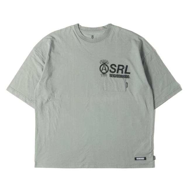 NEIGHBORHOOD ネイバーフッド Tシャツ サイズ:L / 23SS SRL シェルテック オーバーサイズ ポケット Tシャツ (SRL . SHELTECH CREWNECK SS-2) / グレー / トップス カットソー 半袖【メンズ】【中古】【K4513】