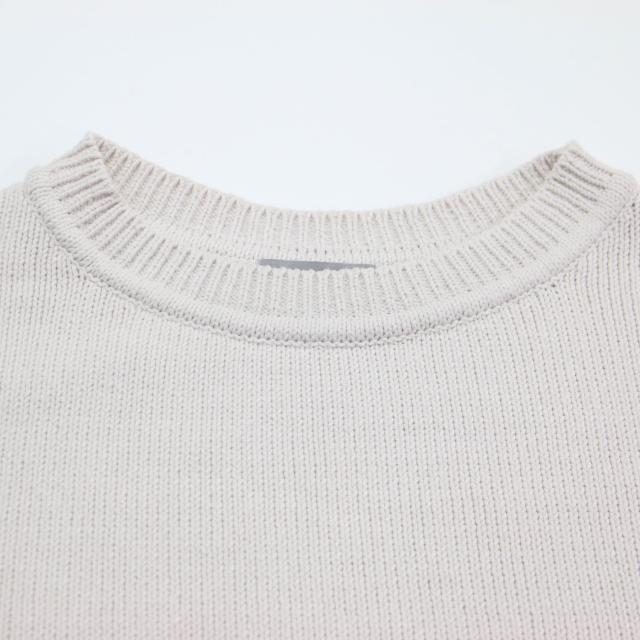 theory luxe セオリーリュクス ニット ベージュ サイズ:38(M) / 25春夏 クルーネック コンパクト ニット / BROOME/ SYNO 長袖 ショート丈 アイレットステッチ / トップス セーター【レディース】【中古】【K4513】_4